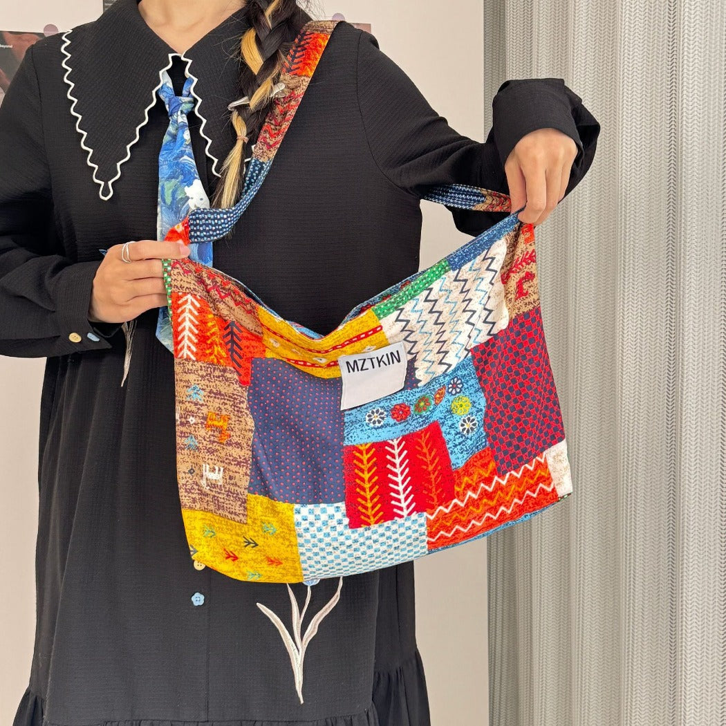 Cosbai - Patchwork Crossbody Bag - Large &amp; Unique