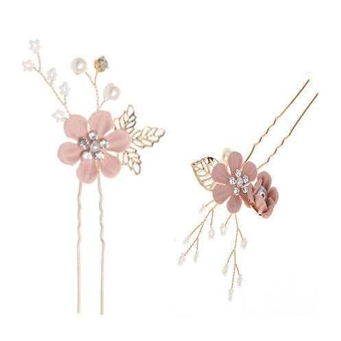 Bridal Floral Hair Accessories Forest Style Blue Flower Hairpin Wedding Hairpiece