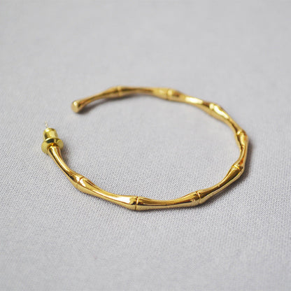 Simple Bamboo Exaggerated Large Hoop Earrings