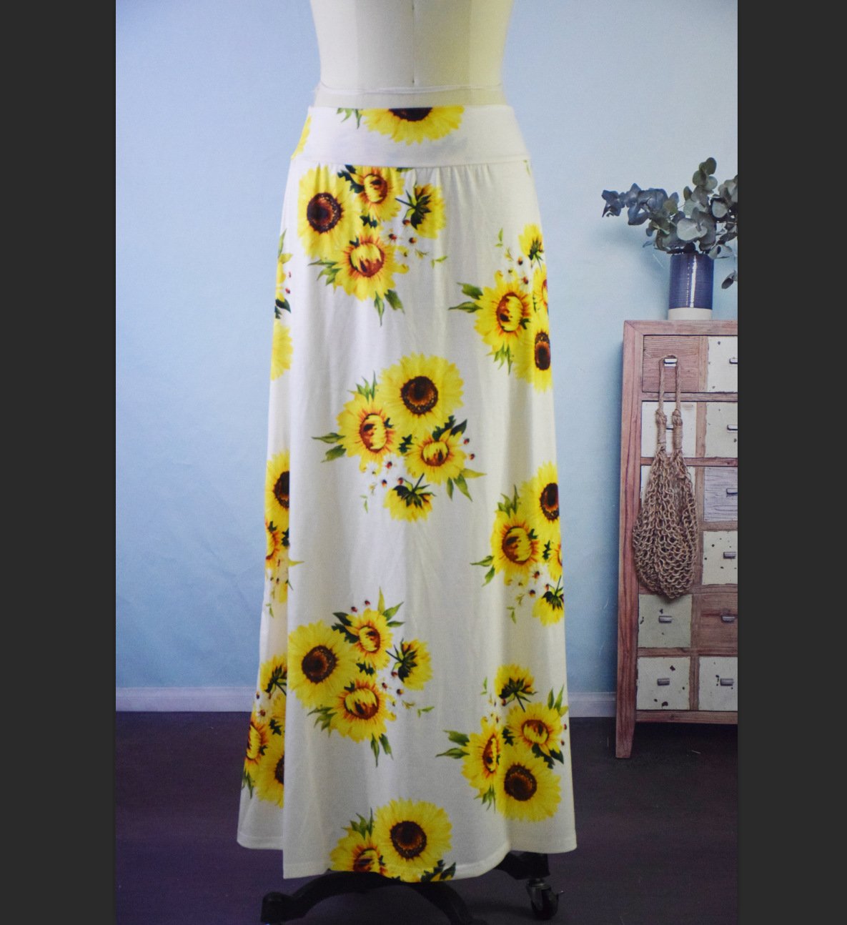 Summer New Exotic Print Skirt With Big Swing Skirt
