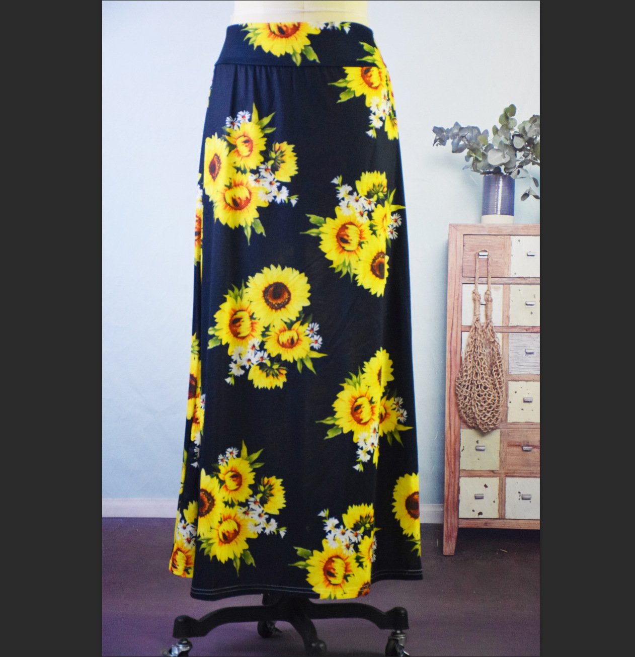 Summer New Exotic Print Skirt With Big Swing Skirt