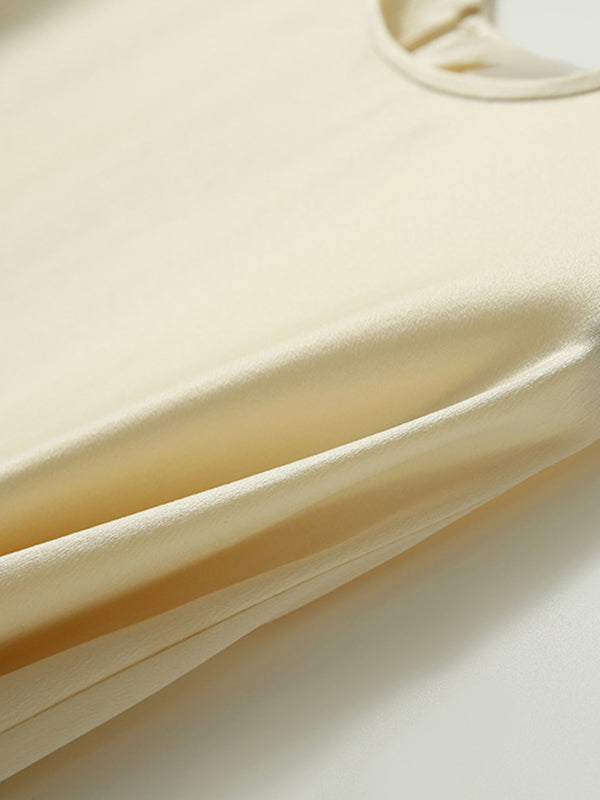 Batwing Sleeves Solid Color Round-Neck Blouses&Shirts Tops