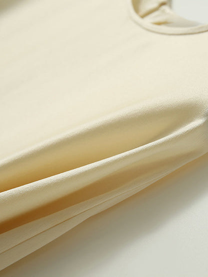 Batwing Sleeves Solid Color Round-Neck Blouses&Shirts Tops