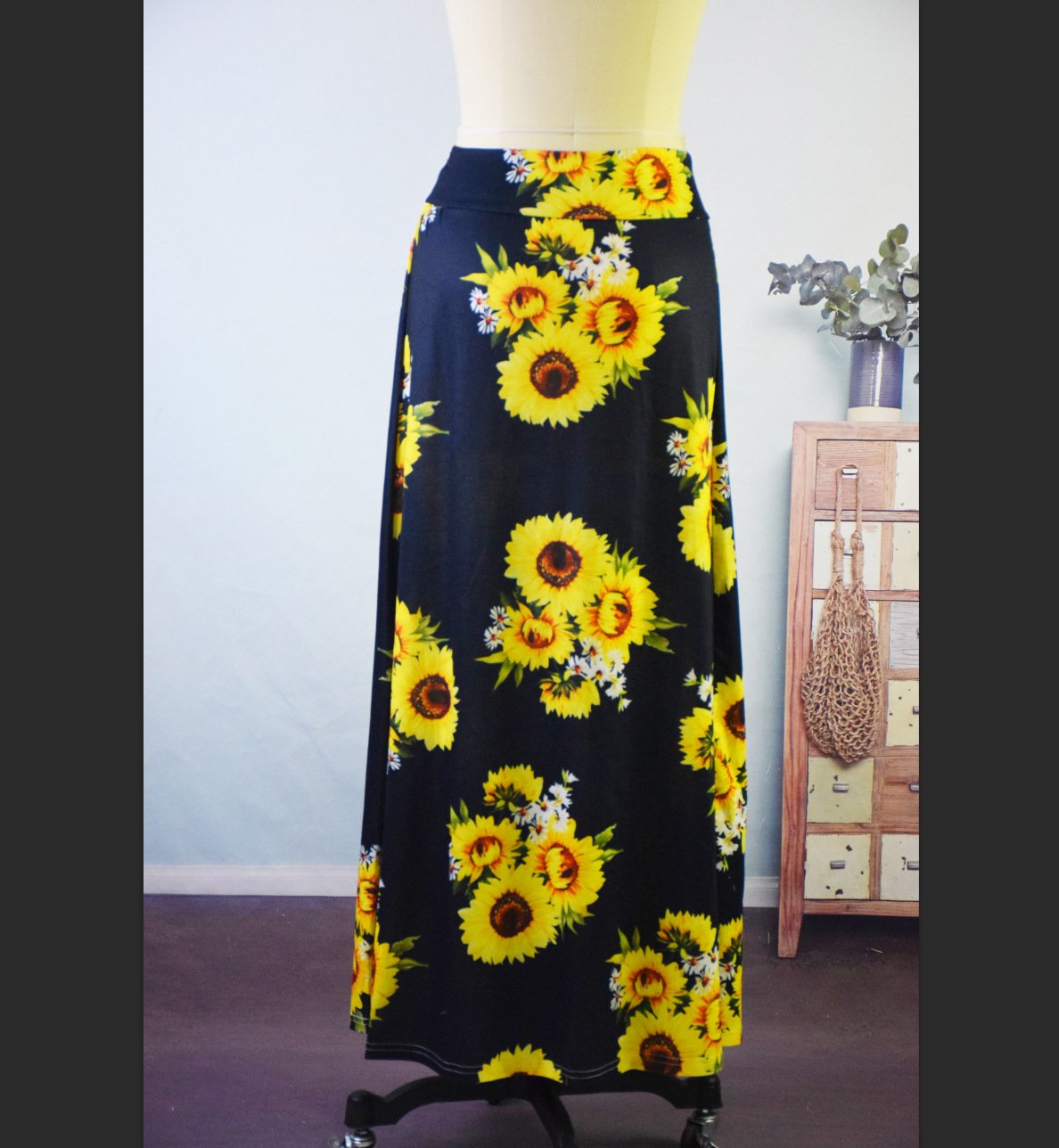 Summer New Exotic Print Skirt With Big Swing Skirt