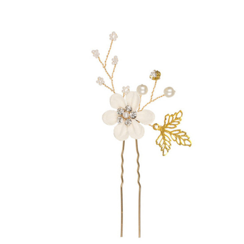 Bridal Floral Hair Accessories Forest Style Blue Flower Hairpin Wedding Hairpiece