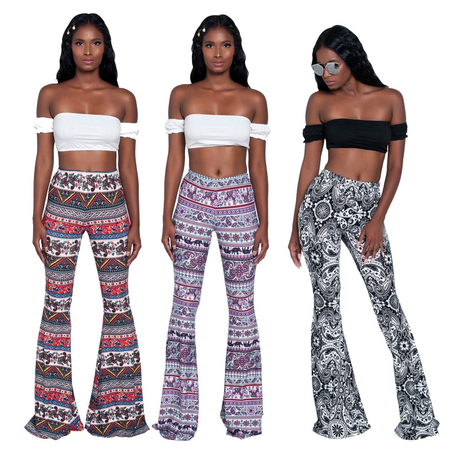 Fashion Pattern Printed Women'S Bootcut Pants