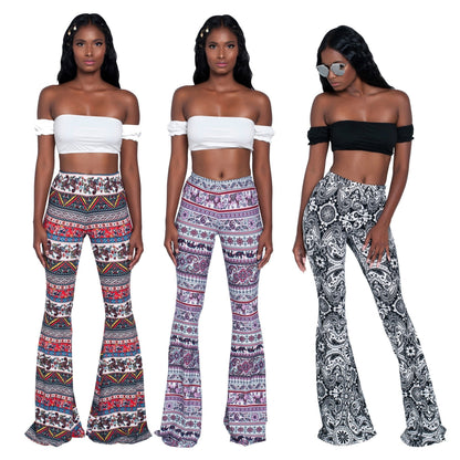 Fashion Pattern Printed Women'S Bootcut Pants