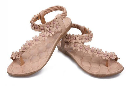 2018 Summer Flower Flat Heel Bohemia Sandals