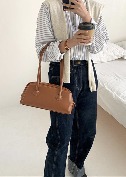 Mini Shoulder Bag Faux Leather Compact Design