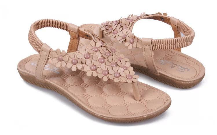 2018 Summer Flower Flat Heel Bohemia Sandals