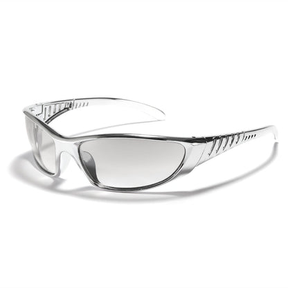 Colourful Hollow-Out Futuristic Sunglasses