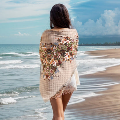 Scarvii - Floral Print Square Scarf