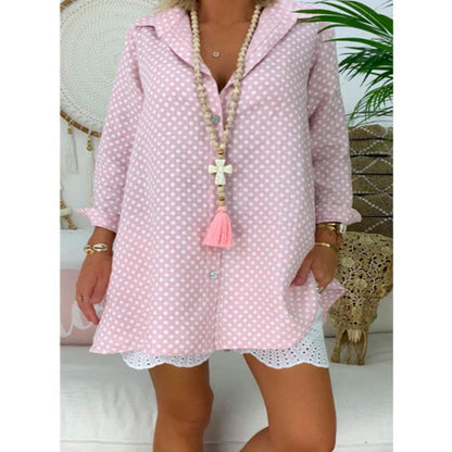 Big Size Shirt With Dot Printing