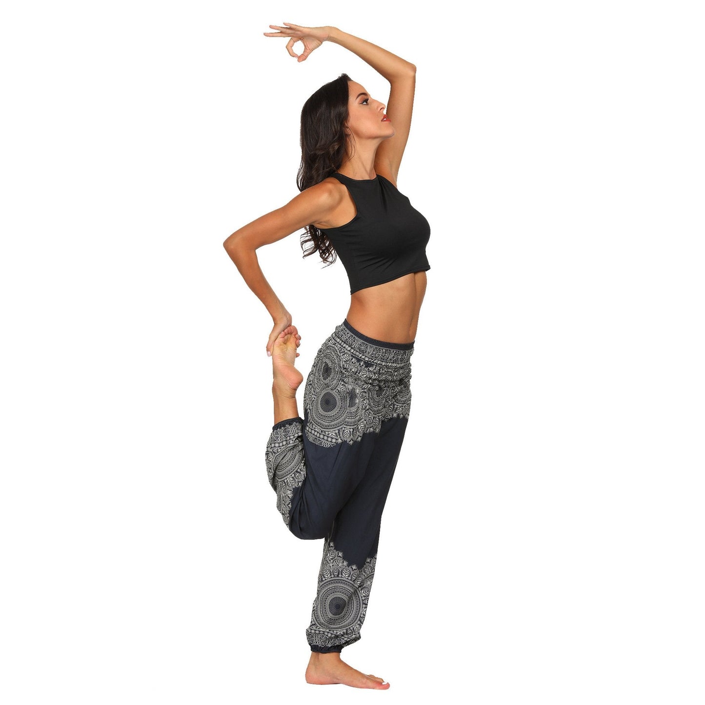 Printed Women'S Drawstring Loose Bloomers Fashion Dance Yoga Sweatpants