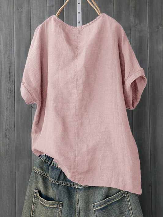 Short-Sleeved Casual Breathable Cotton T-Shirt For Hippocampal Printing