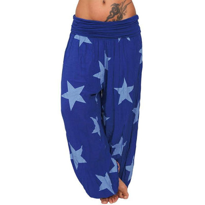 Digital Printed Ethnic Loose Wide-Leg Pants