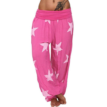 Digital Printed Ethnic Loose Wide-Leg Pants