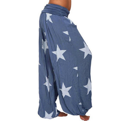 Digital Printed Ethnic Loose Wide-Leg Pants