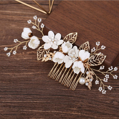 Floral Hair Combs for Weddings and Parties, Elegant Kids Hair Accessories
