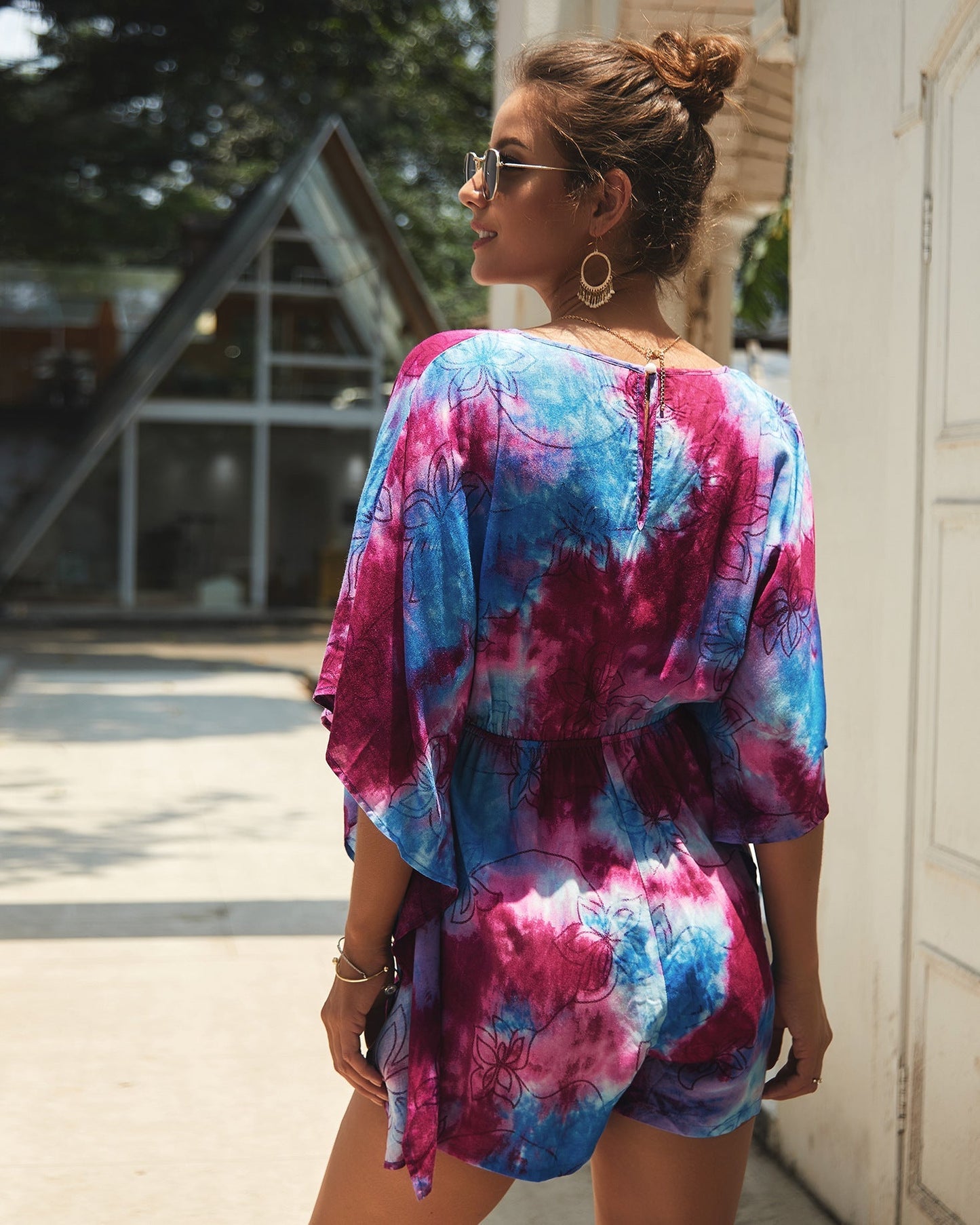 Summer Bohemian Print Vacation Women'S Jumpsuit