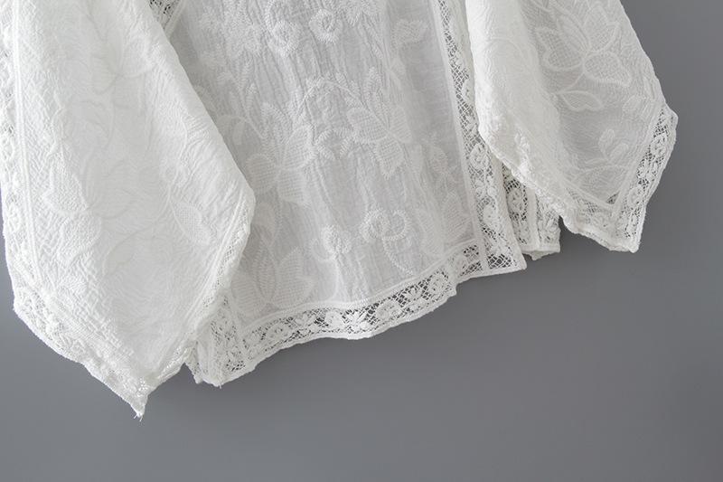 Hand-Cut Crocheted Blouses Lace Shirts Thin Sunscreen Shirts Knitted Shirts And Cardigans