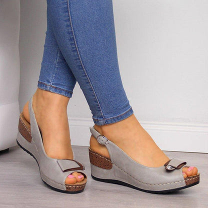 High Heel Fish Mouth Buckle Sandals