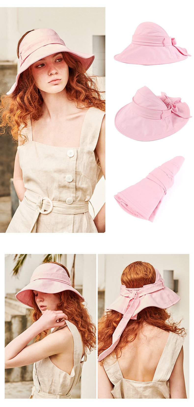 Summer Women'S Empty Top Big Brim Cover Face Fisherman Hat