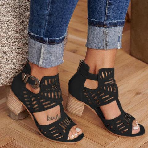 European And American Women'S Sandals And Cave Shoes