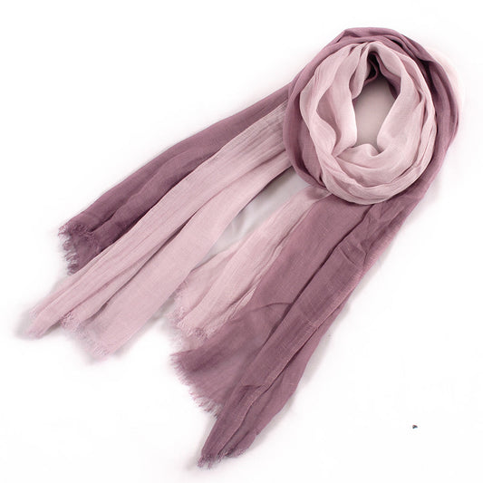 Scarvii - Elegant Contrast Style Cotton Long Scarf