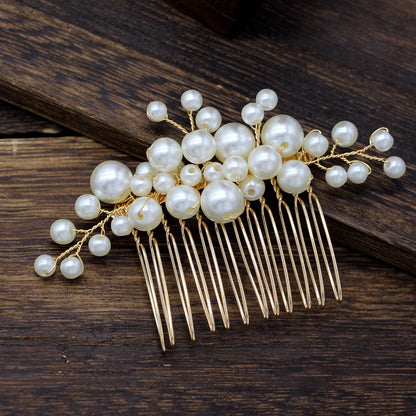 Vintage Baroque Pearl Hair Comb Set for Brides