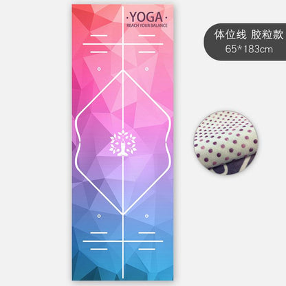 Slim Yoga Mat Non-Slip Female Sweat-Absorbent Beginner Folding Portable Bedding Yoga Blanket Towel Yoga Shop Towel Machine Washable
