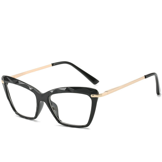 Retro Transparent Multi-Faceted Crystal Eyeglasses Frames