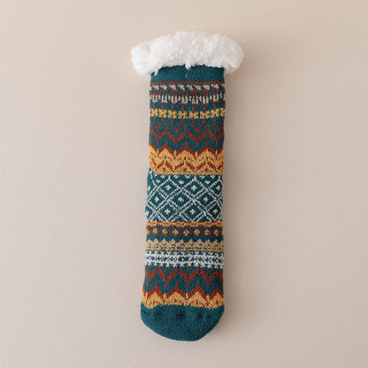 Rufia - Colorful Ethnic Pattern Towel Socks