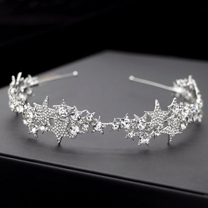 Star Crown Headband Bridal Hair Accessory For Weddings