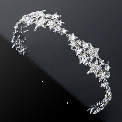 Star Crown Headband Bridal Hair Accessory For Weddings