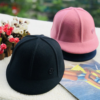 Trendy Wool Baseball Cap Adjustable Casual Sun Hat
