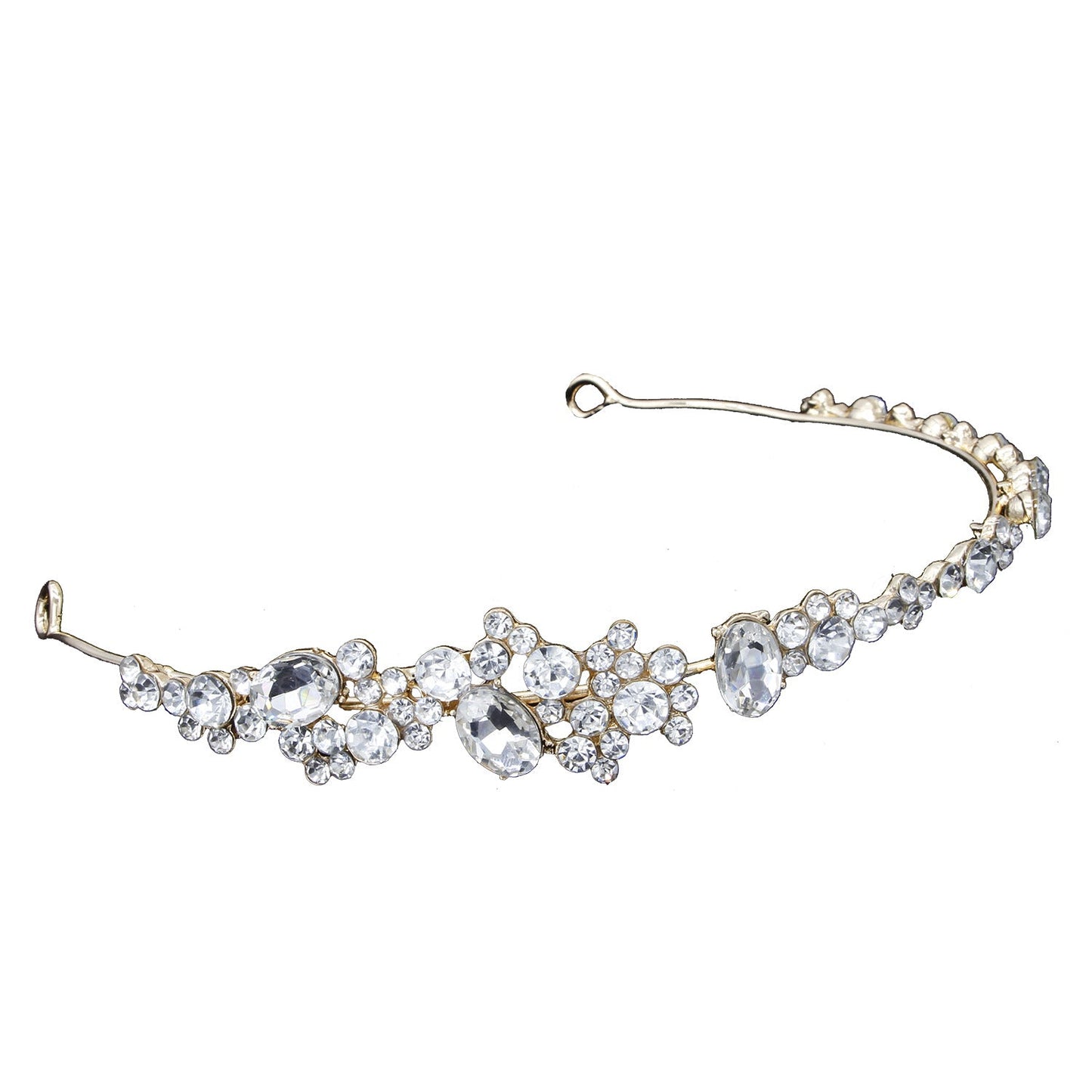 Rhinestone Crown Headband Elegant Hair Accessory for Weddings