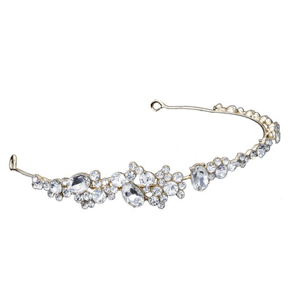 Rhinestone Crown Headband Elegant Hair Accessory for Weddings