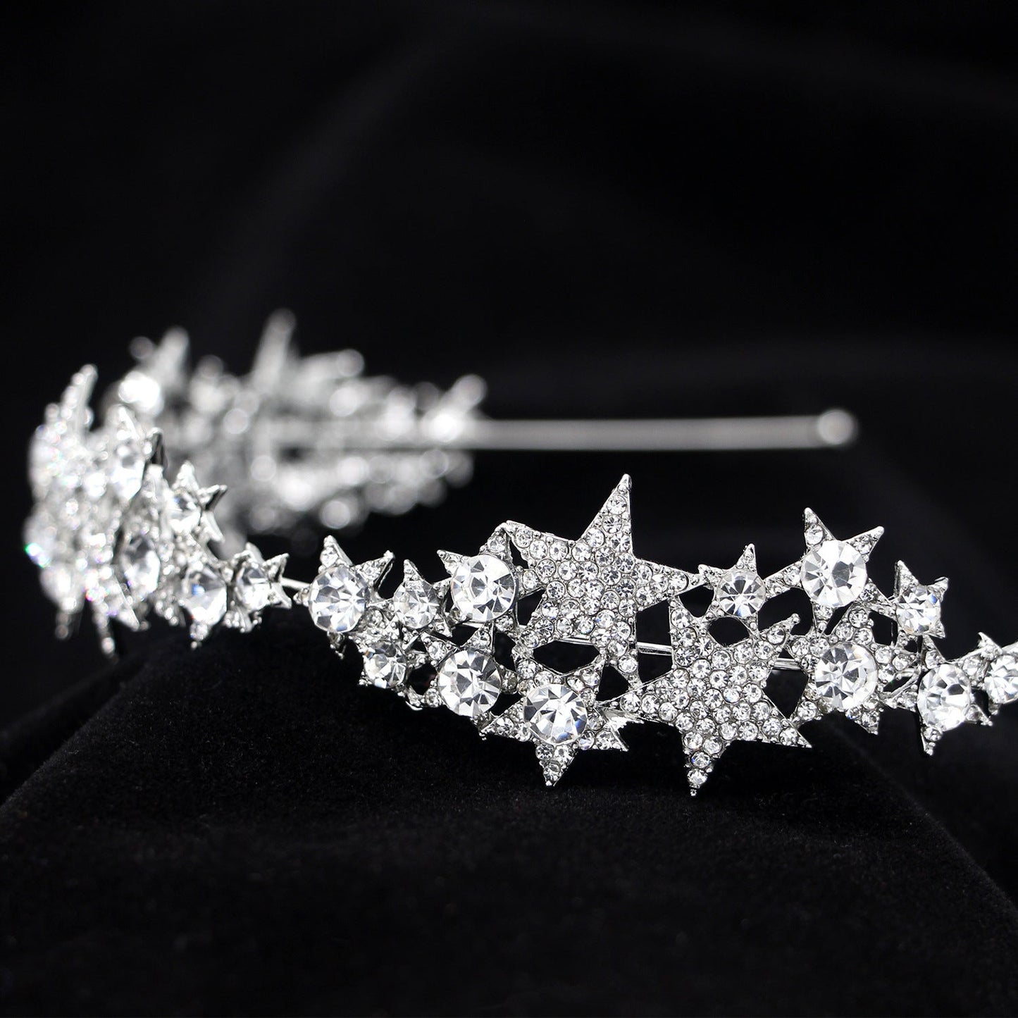 Star Crown Headband Bridal Hair Accessory For Weddings