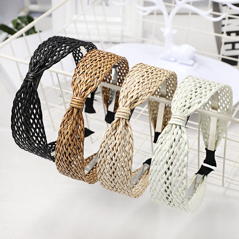 Vintage Handmade Straw Knot Headbands