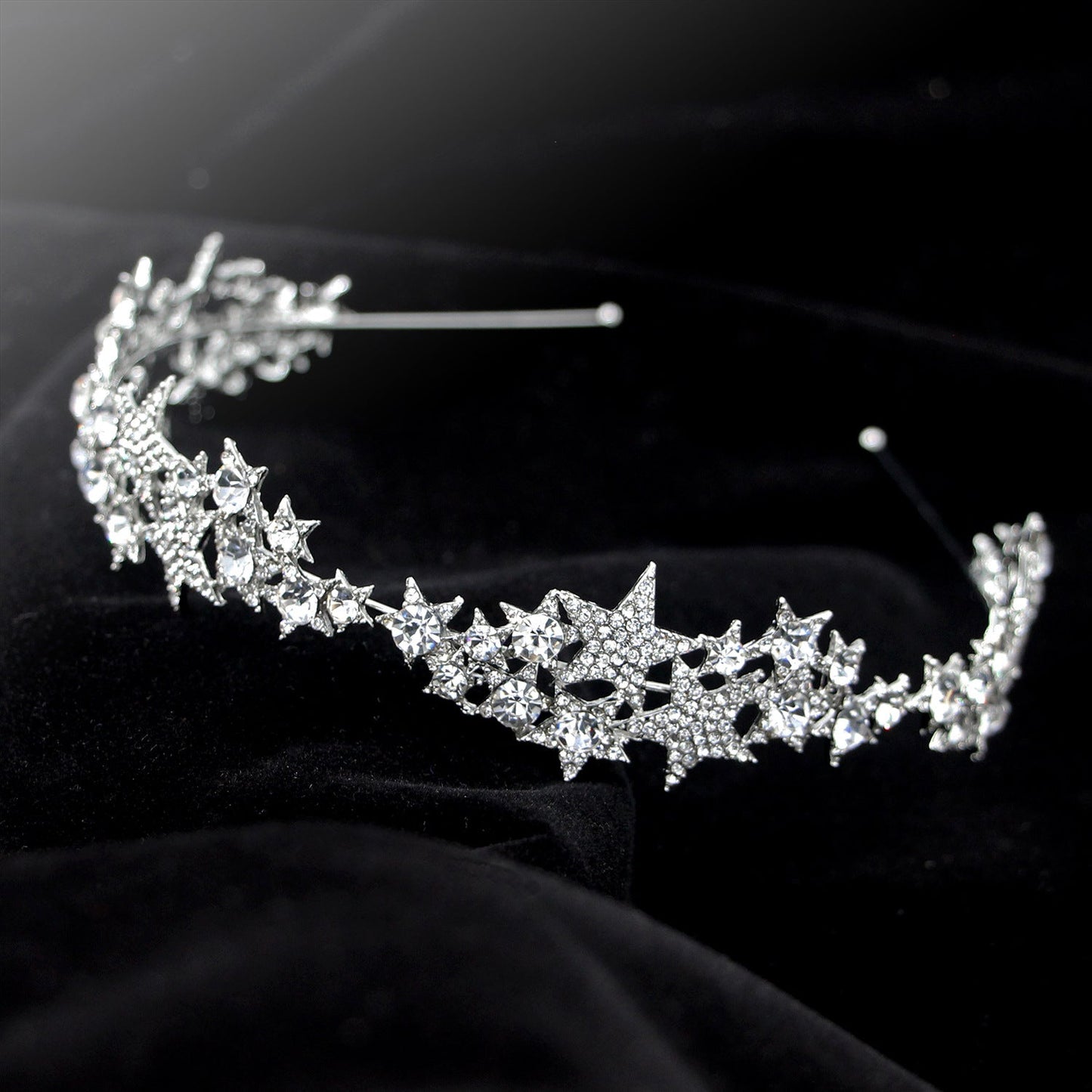 Star Crown Headband Bridal Hair Accessory For Weddings