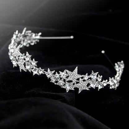 Star Crown Headband Bridal Hair Accessory For Weddings