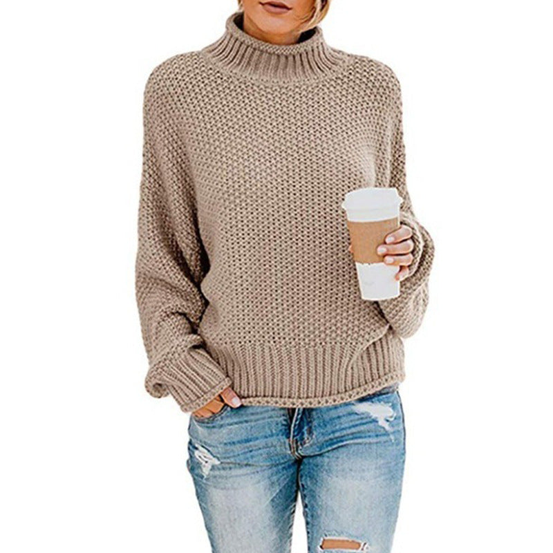 Women Fall/Winter New Loose Turtleneck Pullover Plus Size Sweater
