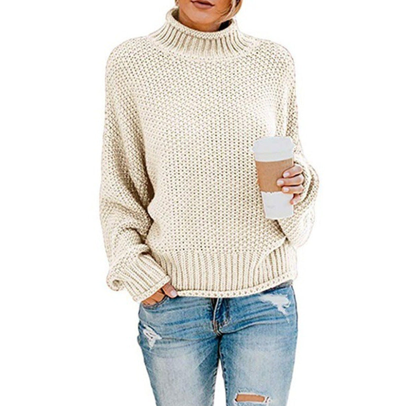 Women Fall/Winter New Loose Turtleneck Pullover Plus Size Sweater