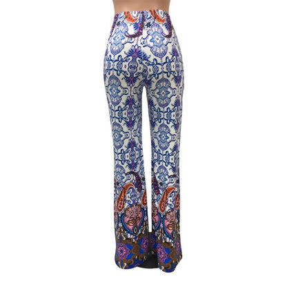 Fashion Pattern Printed Women'S Bootcut Pants