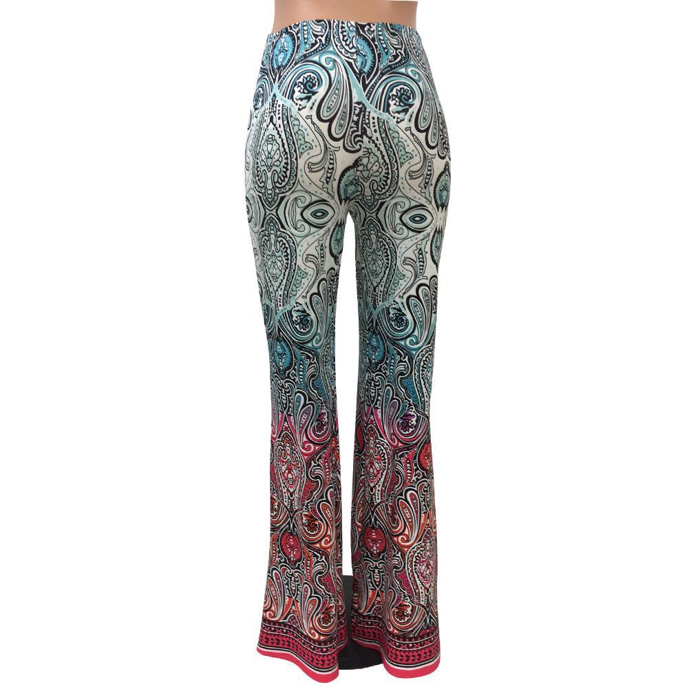 Fashion Pattern Printed Women'S Bootcut Pants