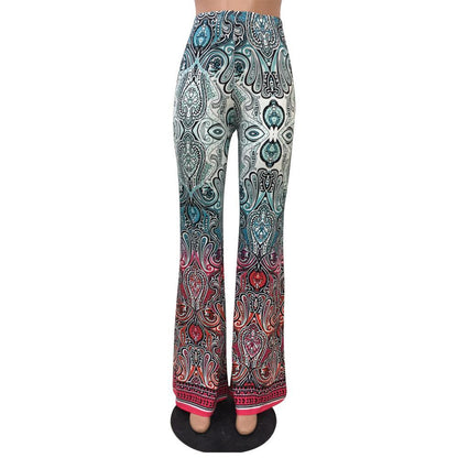 Fashion Pattern Printed Women'S Bootcut Pants