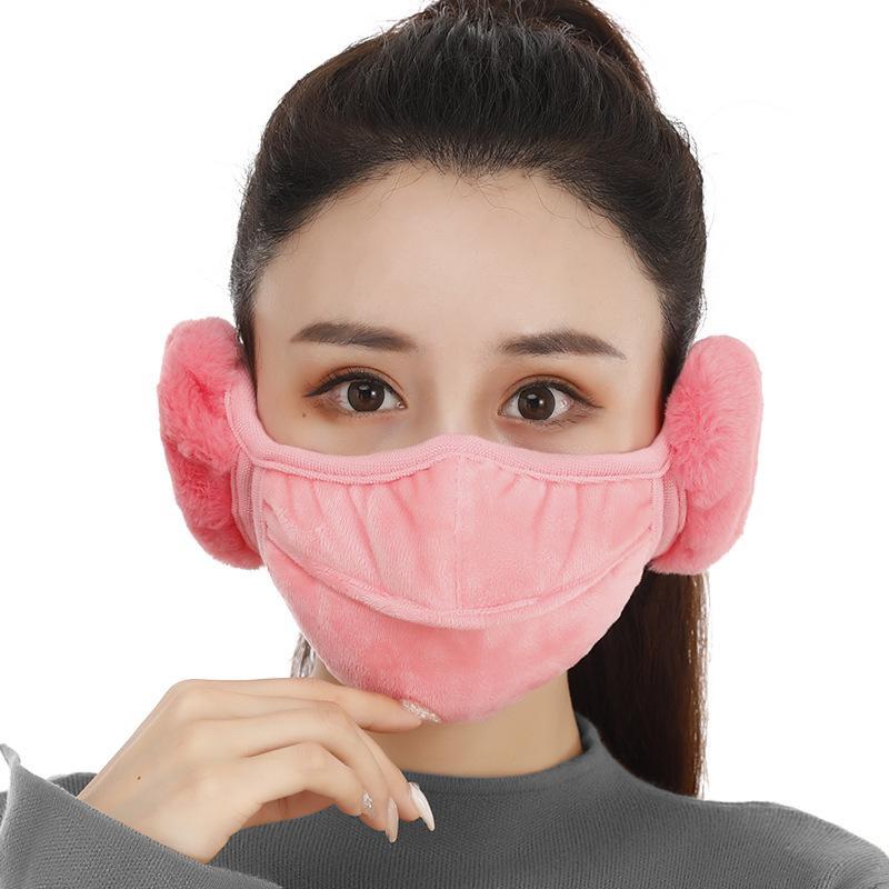 Winter Dust-Proof Warm And Cold-Proof Female Earmuffs Cover The Riding Opening The Nose Is Exposed Breathable Ears