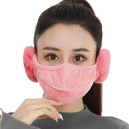 Winter Dust-Proof Warm And Cold-Proof Female Earmuffs Cover The Riding Opening The Nose Is Exposed Breathable Ears