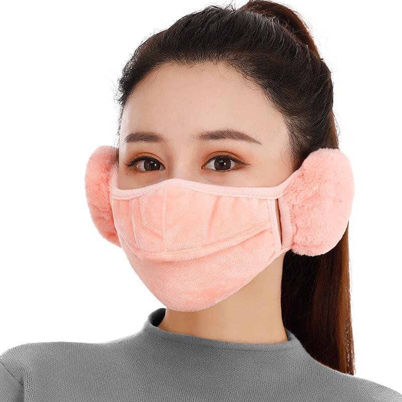 Winter Dust-Proof Warm And Cold-Proof Female Earmuffs Cover The Riding Opening The Nose Is Exposed Breathable Ears